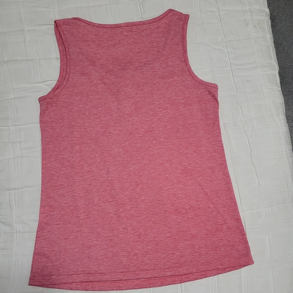3 button tank Red Sleeveless Small Summer Casual Light weight